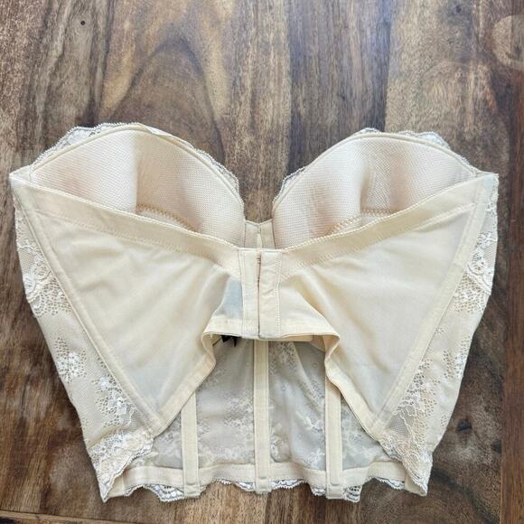 Dominique Beige Tayler Lace Backless & Strapless Corselet Bra Size 38F - Picture 4 of 7